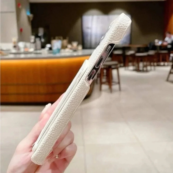 ⚠️Clearance🫧iPhone 14 Pro Lychee Pattern Anti-Fall iPhone Case With Card Slot - Picture 3 of 5